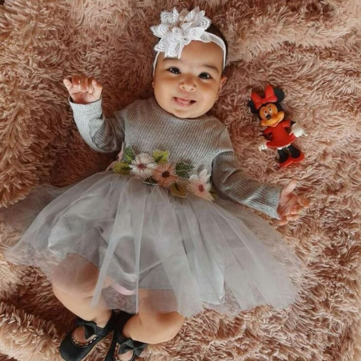 Vestido Tule Flores | 0-24 Meses - Betina Baby