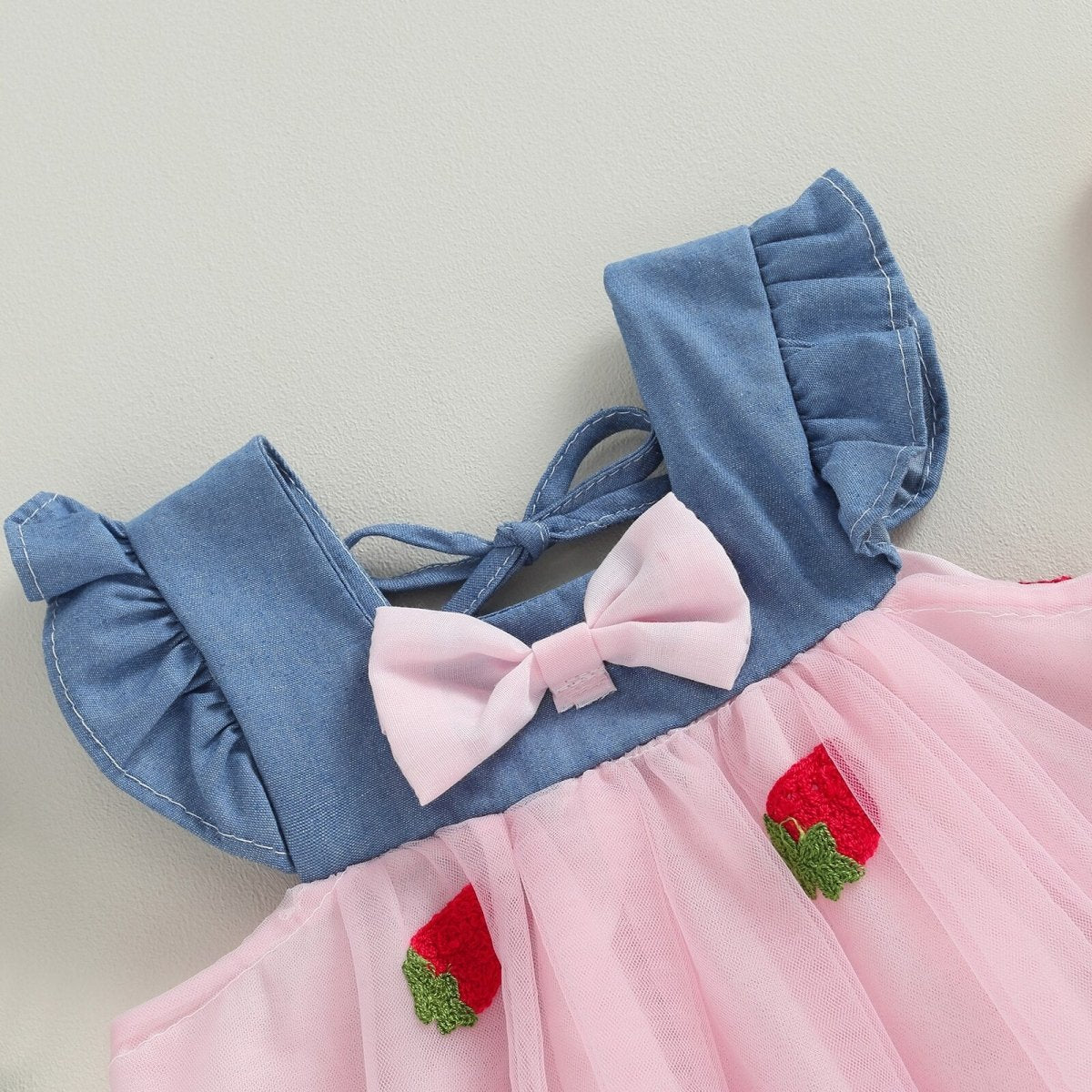 Vestido Tule Morango | 6M-3 Anos - Betina Baby
