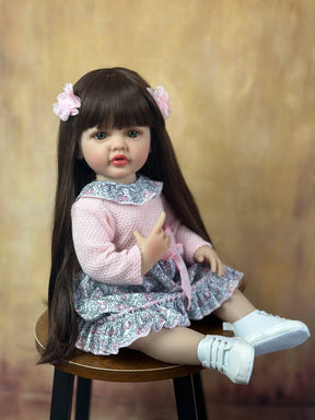 Bebê Reborn Betina Flores | Cabelo Castanho - Betina Baby