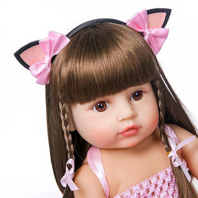 Boneca Reborn Betina Gatinha | Cabelo Castanho - Betina Baby