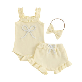 Conjunto Canelado 3Pçs | 0 - 18 Meses - Betina Baby