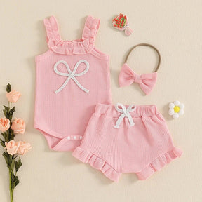 Conjunto Canelado 3Pçs | 0 - 18 Meses - Betina Baby