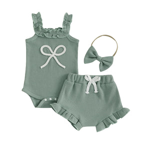 Conjunto Canelado 3Pçs | 0 - 18 Meses - Betina Baby