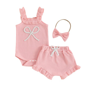 Conjunto Canelado 3Pçs | 0 - 18 Meses - Betina Baby