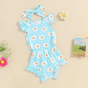 Conjunto Flores 3Pçs | 0 - 18 Meses - Betina Baby