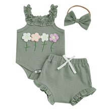 Conjunto Flores + Laço | 0 - 18 Meses - Betina Baby