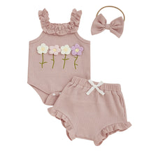 Conjunto Flores + Laço | 0 - 18 Meses - Betina Baby