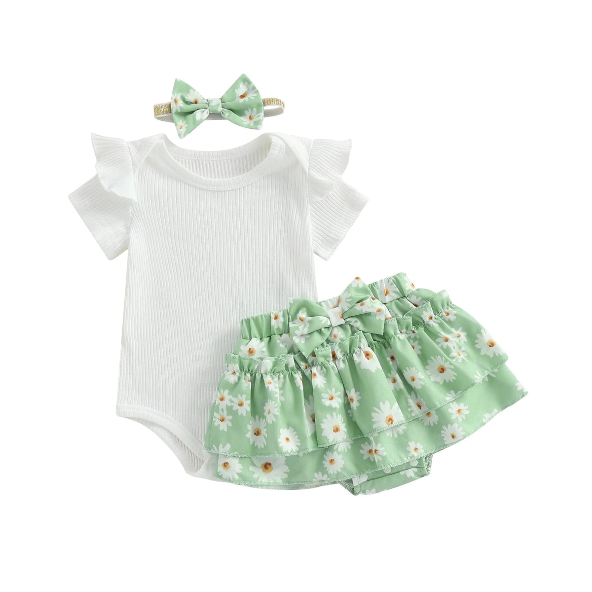Conjunto Margarida 3Pçs | 0 - 18 Meses - Betina Baby