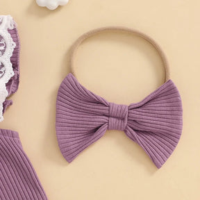 Conjunto Rendado + Laço | 0 - 18 Meses - Betina Baby
