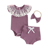 Conjunto Rendado + Laço | 0 - 18 Meses - Betina Baby