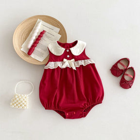 Macacão Vermelho Básico | 3M - 24 Meses - Betina Baby