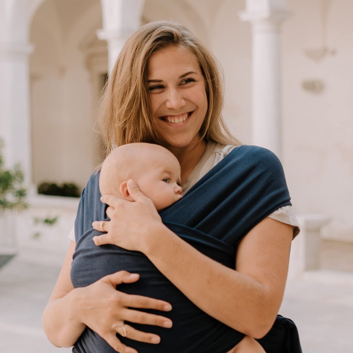 Sling para Bebê FLEX REGULATION™ - RN a 3 anos - Azul Marinho - Betina Baby