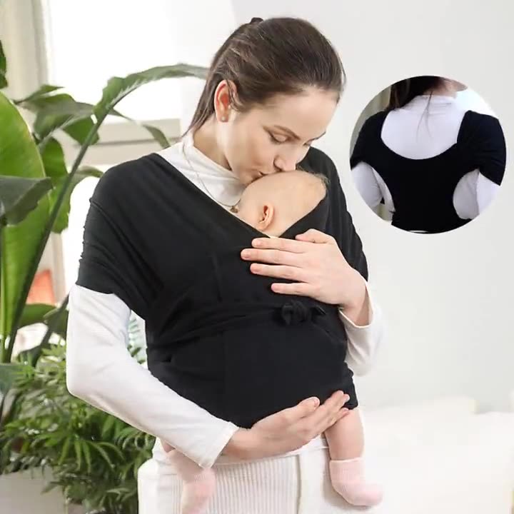Sling para Bebê FLEX REGULATION™ - RN a 3 anos - Preto - Betina Baby