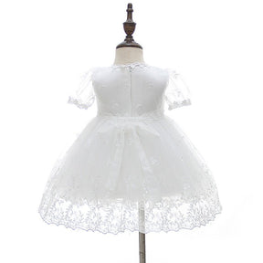 Vestido Batizado Renda Tule | 0 - 24 Meses - Betina Baby