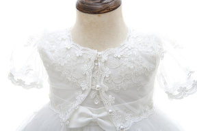 Vestido Batizado Renda Tule | 0 - 24 Meses - Betina Baby