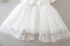 Vestido Batizado Renda Tule | 0 - 24 Meses - Betina Baby