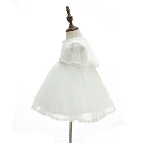 Vestido Batizado Tule + Touca | 0 - 24 Meses - Betina Baby