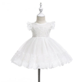 Vestido Batizado Tule + Touca | 0 - 24 Meses - Betina Baby