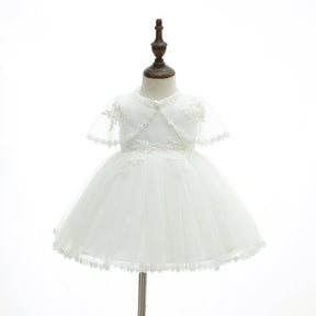 Vestido Batizado Tule + Touca | 0 - 24 Meses - Betina Baby