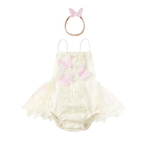 Vestido Body Bordado Borboleta + Laço | 0 - 24 Meses - Betina Baby