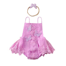 Vestido Body Bordado Borboleta + Laço | 0 - 24 Meses - Betina Baby
