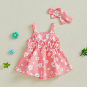 Vestido Body Floral + Laço | 0 - 18 Meses - Betina Baby