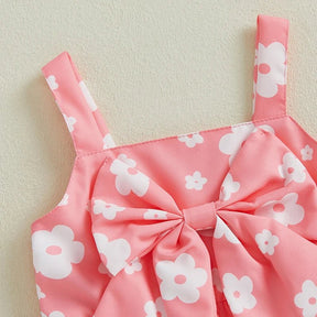 Vestido Body Floral + Laço | 0 - 18 Meses - Betina Baby