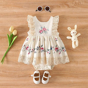 Vestido Body Rendado | 0 - 24 Meses - Betina Baby