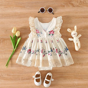 Vestido Body Rendado | 0 - 24 Meses - Betina Baby