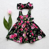 Vestido Botões Flores + Laço | 6M - 4 Anos - Betina Baby