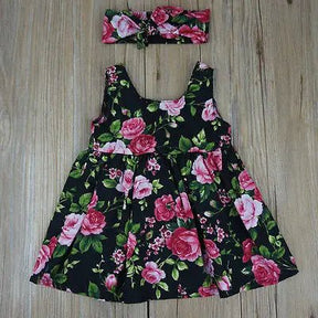 Vestido Botões Flores + Laço | 6M - 4 Anos - Betina Baby