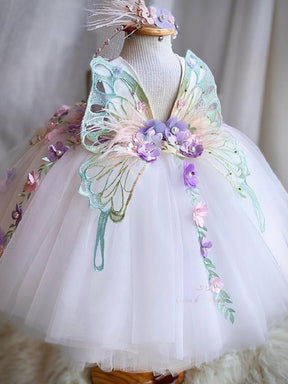 Vestido de Festa Borboletas Luxo | 6M-5 Anos - Betina Baby