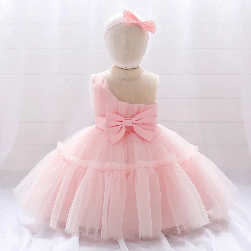 Vestido de Festa Ombro Lateral | 0 - 18 Meses - Betina Baby