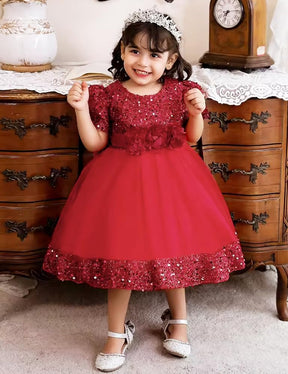 Vestido de Festa Princesa Brilhoso | 6M - 5 Anos - Betina Baby