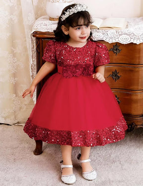 Vestido de Festa Princesa Brilhoso | 6M - 5 Anos - Betina Baby
