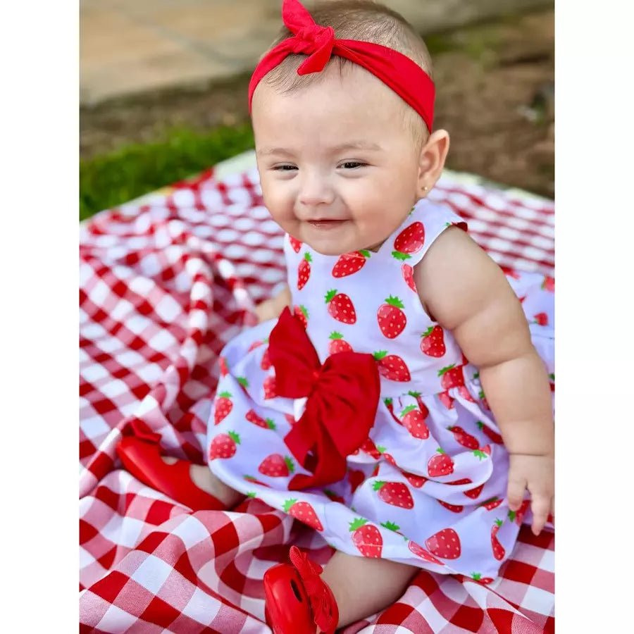 Vestido Morango | 0 - 24 Meses - Betina Baby