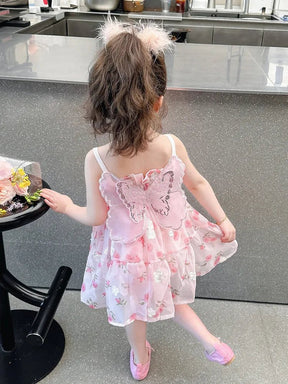 Vestido Tule Asinha Flores Pink | 9M - 3 Anos - Betina Baby