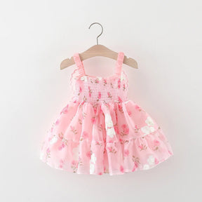 Vestido Tule Asinha Flores Pink | 9M - 3 Anos - Betina Baby