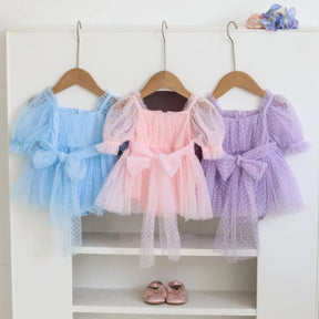Vestido Tule Bolinhas | 0 - 18 Meses - Betina Baby
