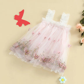 Vestido Tule Bordado Borboletas | 0 - 24 Meses - Betina Baby