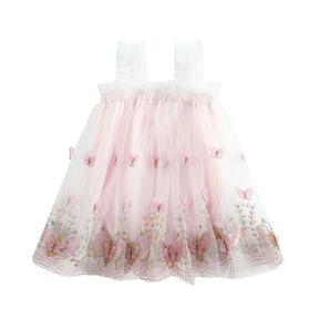 Vestido Tule Bordado Borboletas | 0 - 24 Meses - Betina Baby