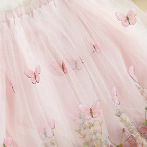 Vestido Tule Bordado Borboletas | 0 - 24 Meses - Betina Baby