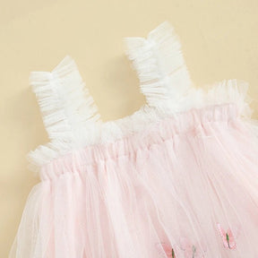 Vestido Tule Bordado Borboletas | 0 - 24 Meses - Betina Baby