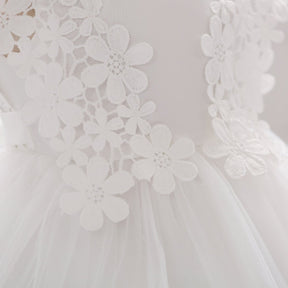 Vestido Tule Bordado Flores | 0 - 24 Meses - Betina Baby