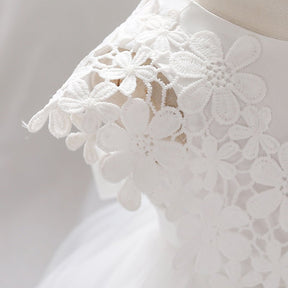 Vestido Tule Bordado Flores | 0 - 24 Meses - Betina Baby