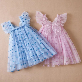 Vestido Tule Coração Asinha | 6 - 24 Meses - Betina Baby