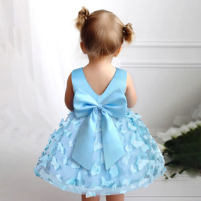 Vestido Tule de Festa Borboleta 3D | 0 - 18 Meses - Betina Baby