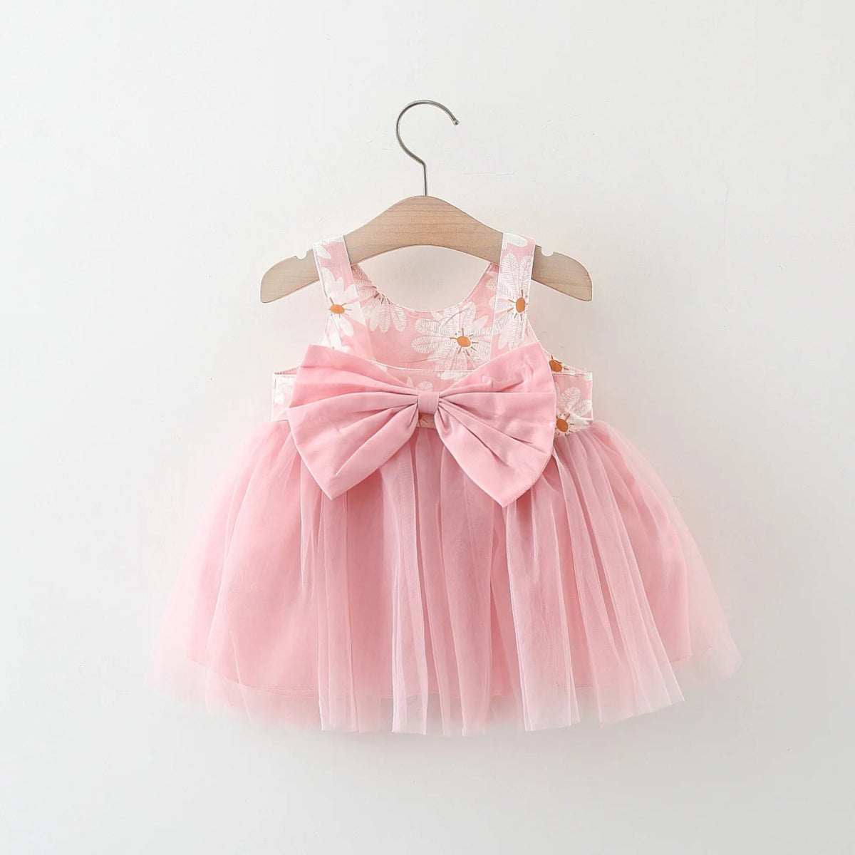 Vestido Tule Flores Laço | 9M-3 Anos - Betina Baby