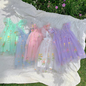 Vestido Tule Jardim Encantado Asinha | 0 - 24 Meses - Betina Baby