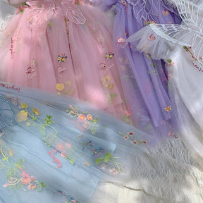 Vestido Tule Jardim Encantado Asinha | 0 - 24 Meses - Betina Baby